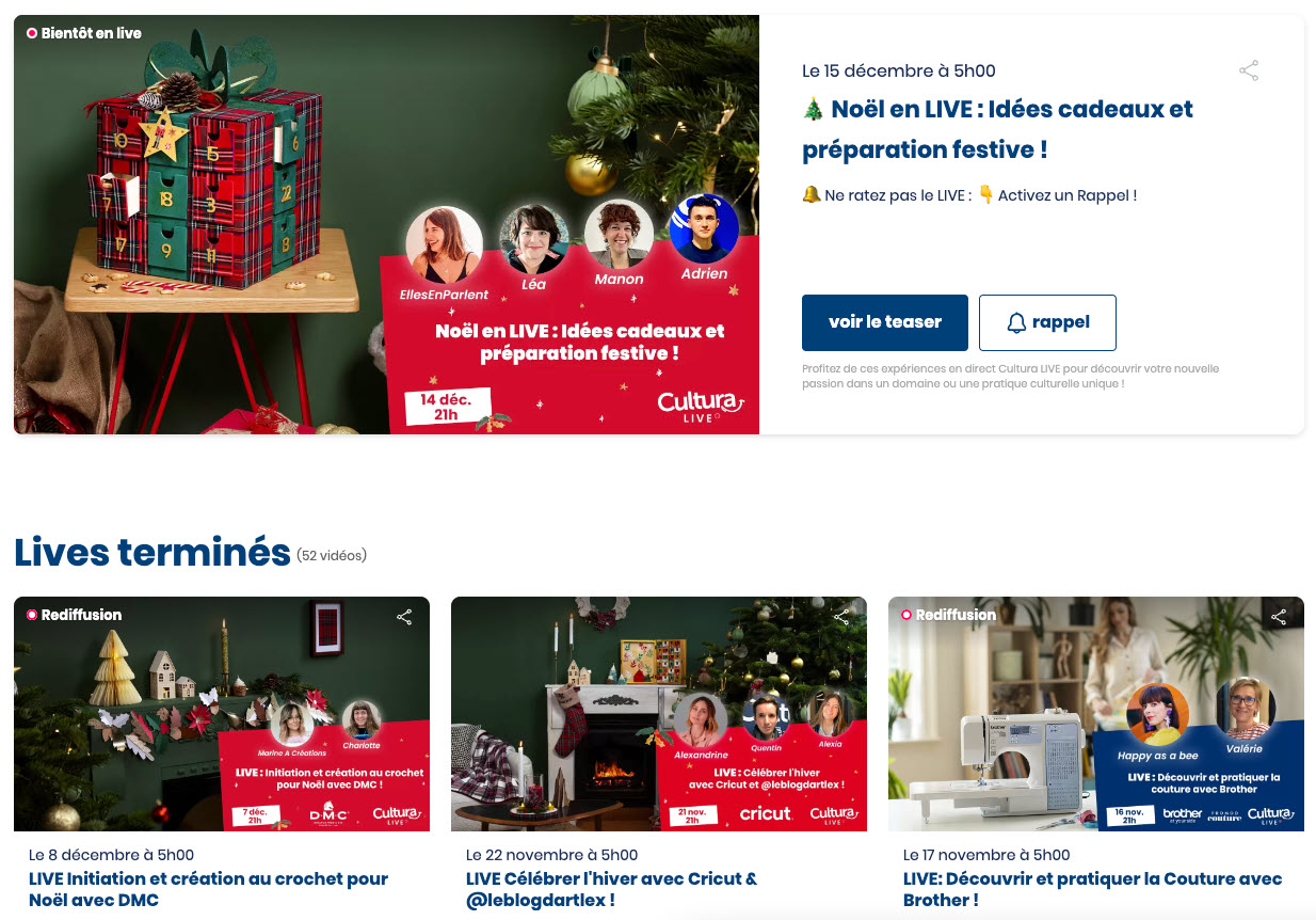 Nouvelle fonctionnalité pour l'intégration du Live Shopping 